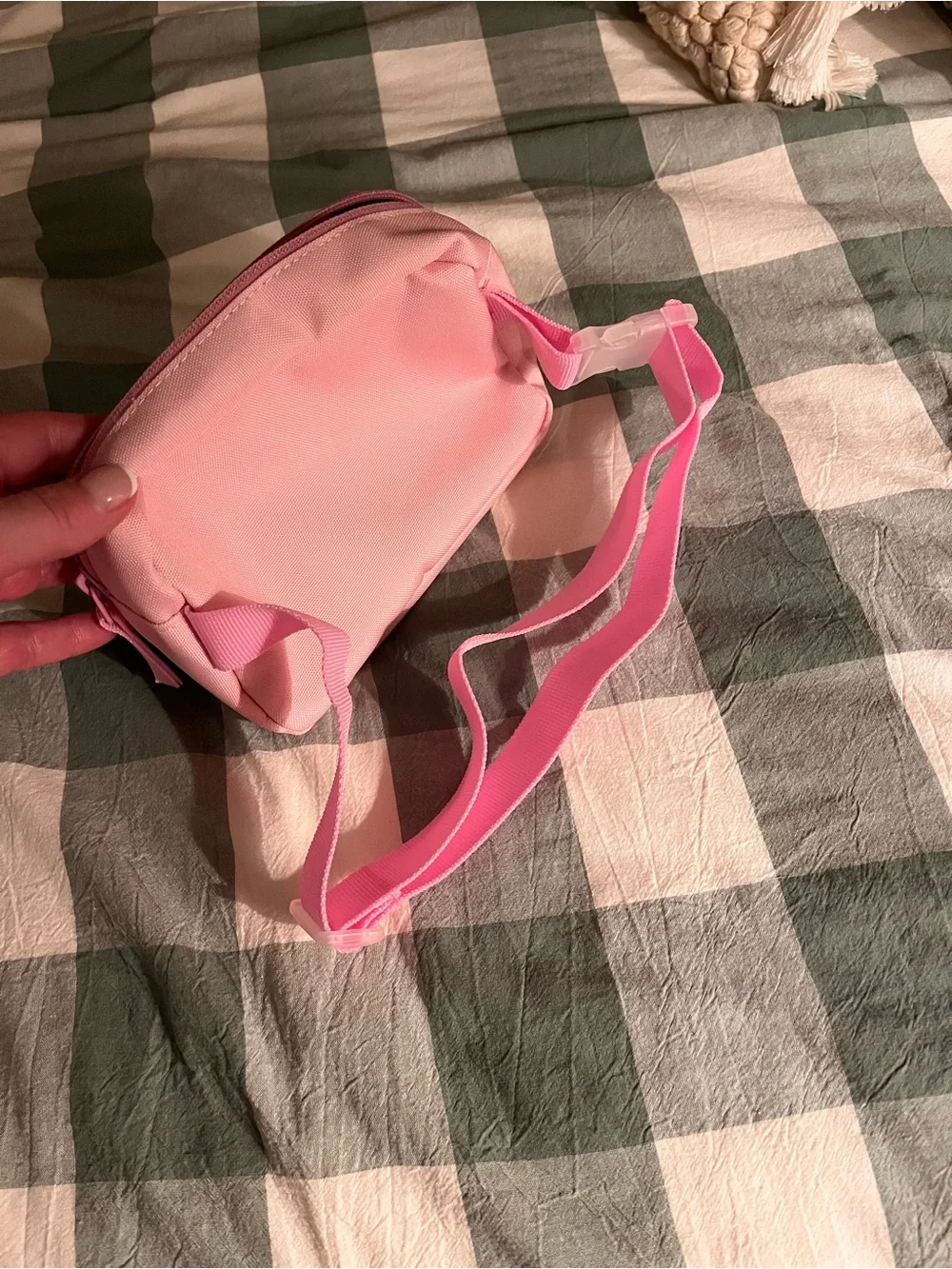 Light pink flamingo cross body